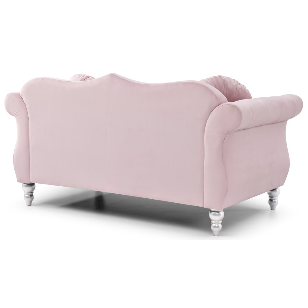 Glory Furniture Hollywood Loveseat in Pink Color. Picture 4