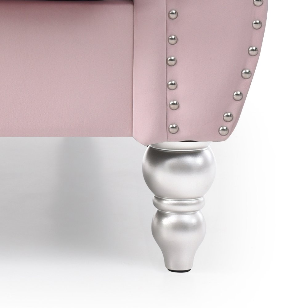 Glory Furniture Hollywood Sofa Chaise in Pink Color. Picture 5