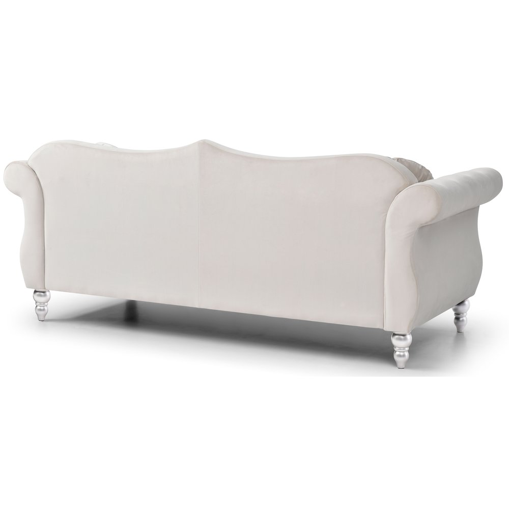 Glory Furniture Hollywood Sofa in Ivory Color. Picture 4
