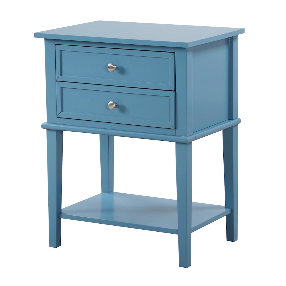 Glory Furniture Newton Nightstand in Teal Color. Picture 1
