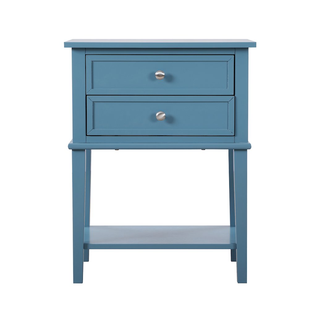 Glory Furniture Newton Nightstand in Teal Color. Picture 2