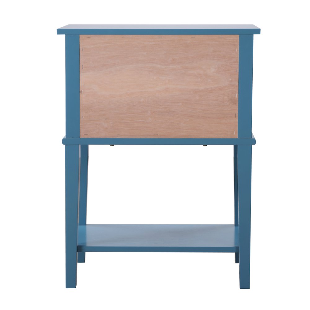 Glory Furniture Newton Nightstand in Teal Color. Picture 4
