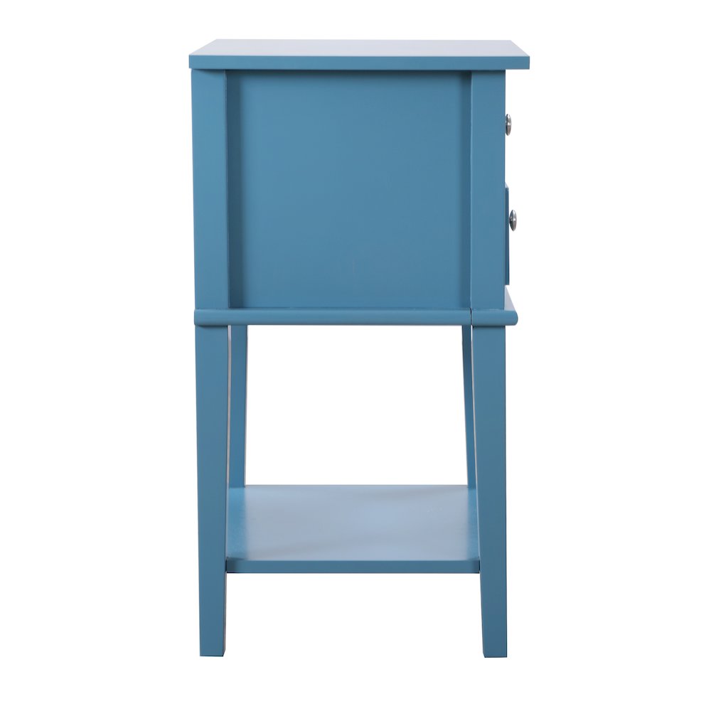 Glory Furniture Newton Nightstand in Teal Color. Picture 5