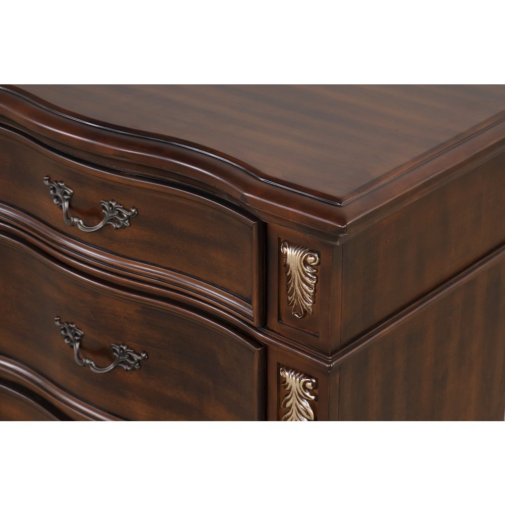 Glory Furniture Lyon Chest in Classic Cherry Color. Picture 2