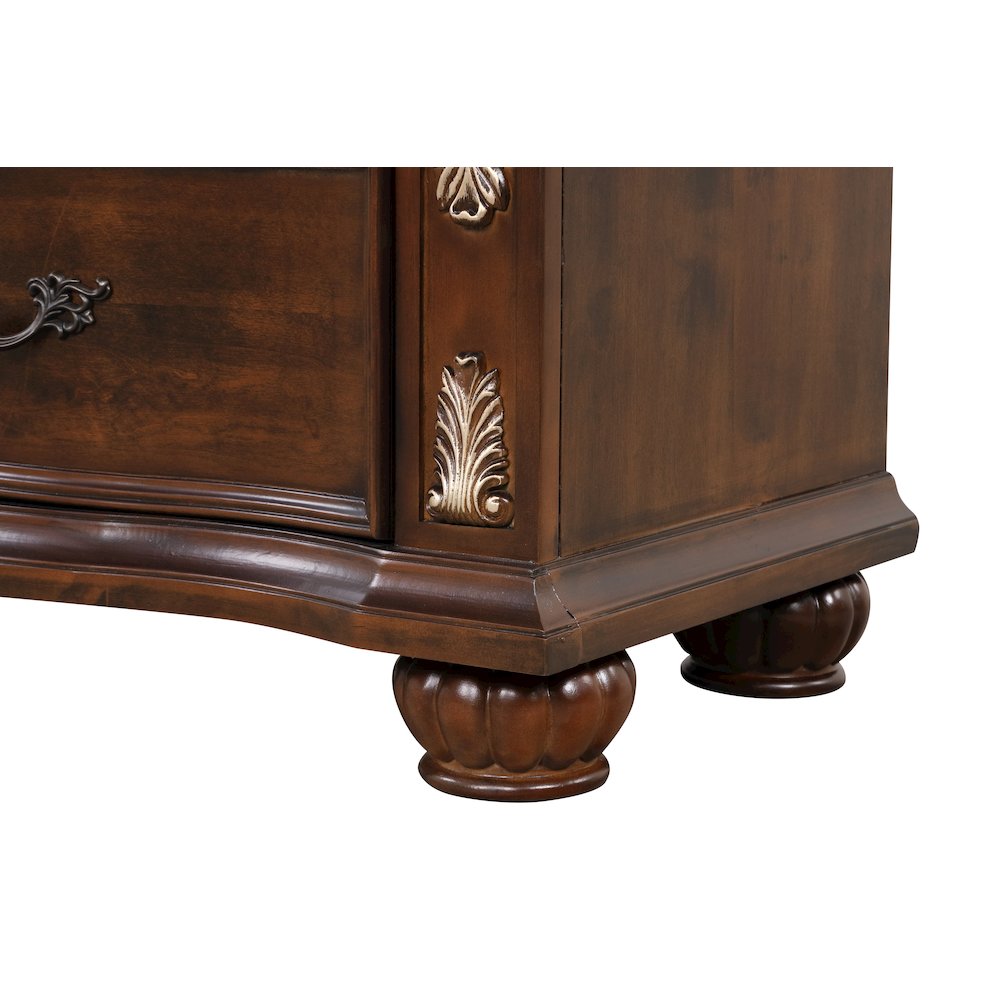 Glory Furniture Lyon Chest in Classic Cherry Color. Picture 4