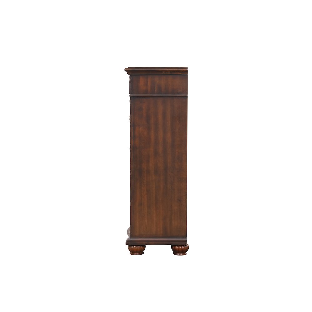 Glory Furniture Lyon Chest in Classic Cherry Color. Picture 7