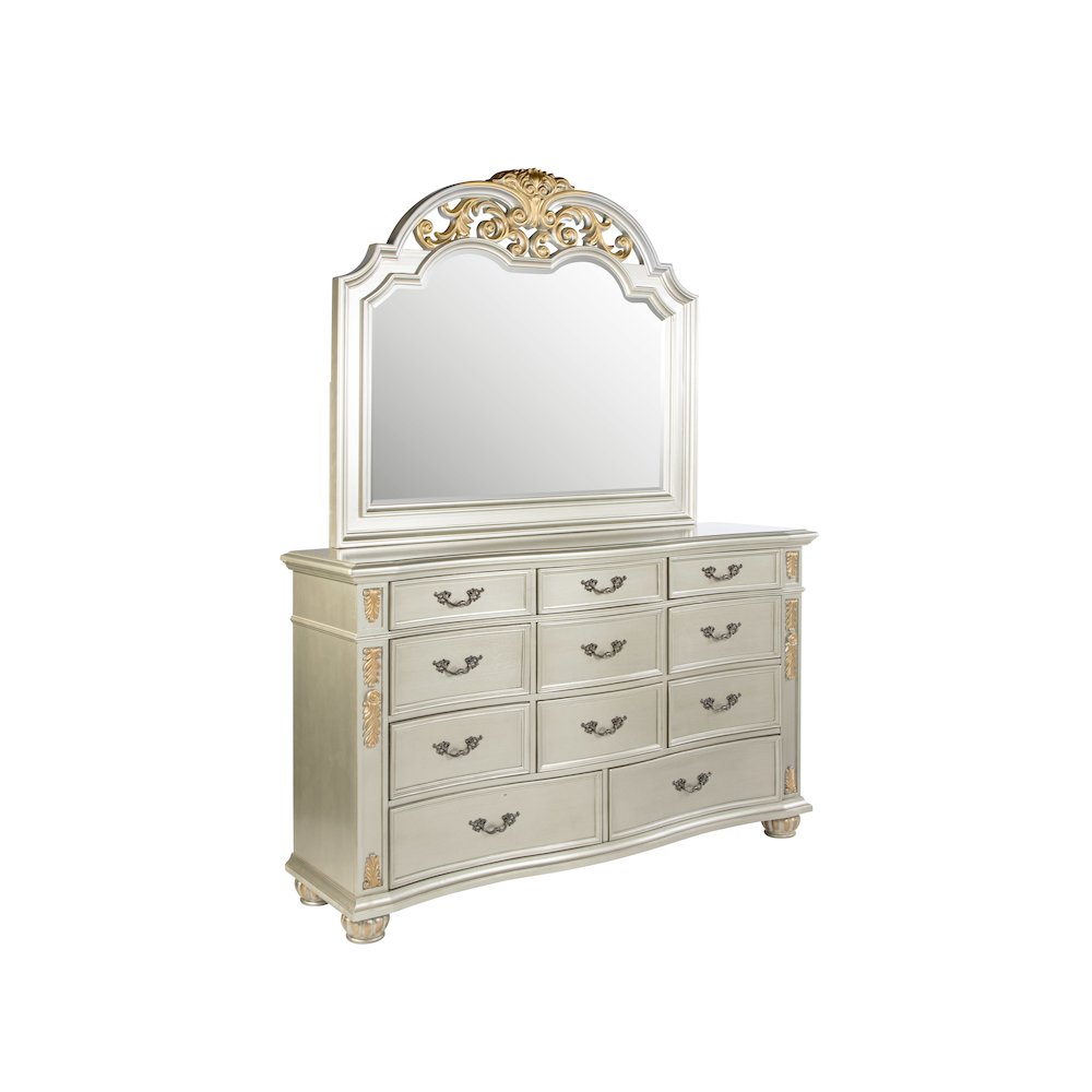 Glory Furniture Lyon Dresser in Champagne Color. Picture 1