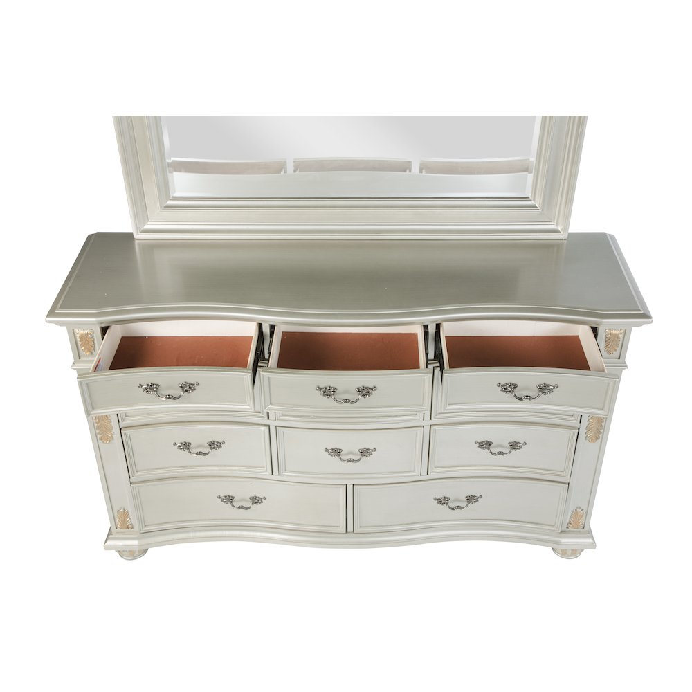 Glory Furniture Lyon Dresser in Champagne Color. Picture 6