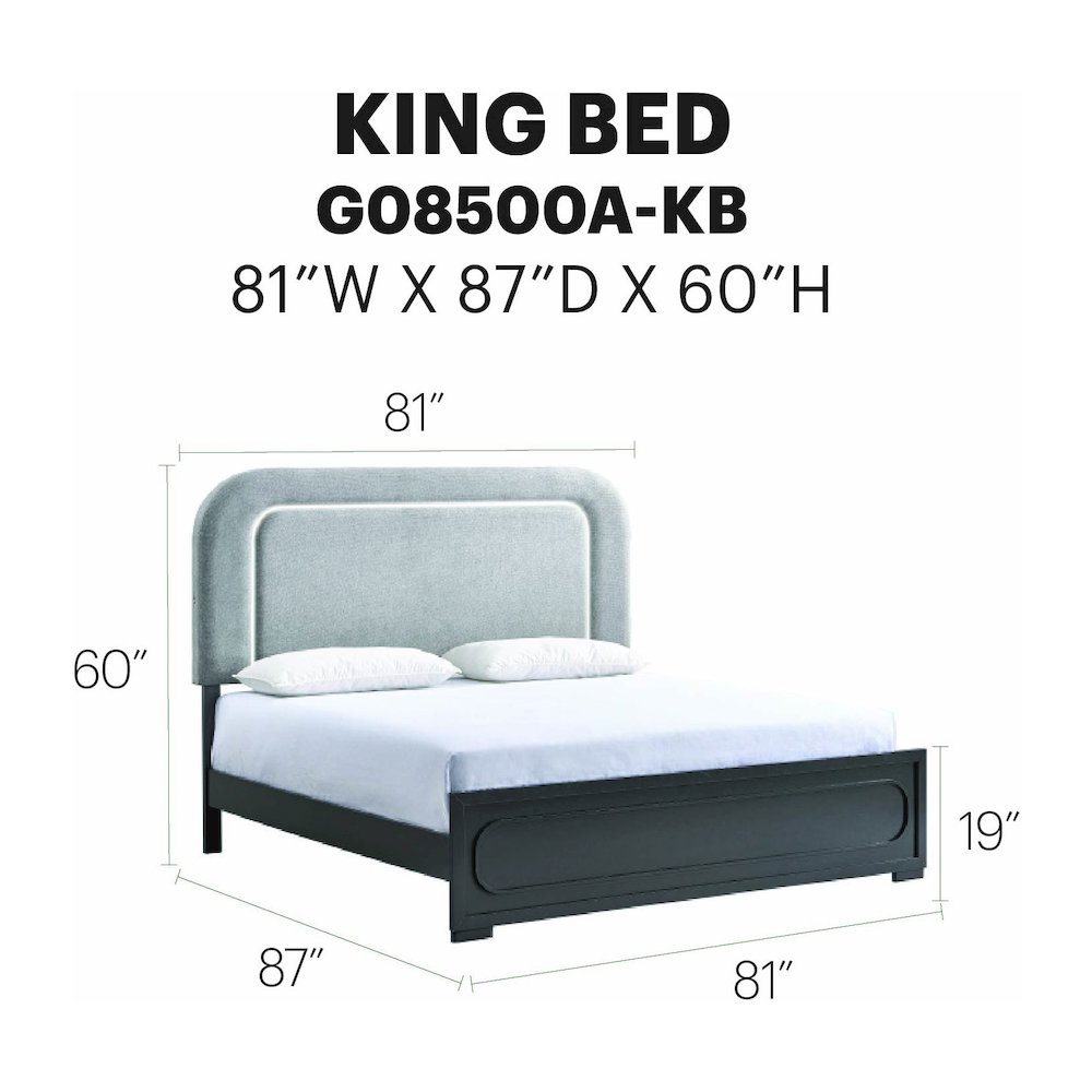 Glory Furniture Wave King Bed, Wenge. Picture 7