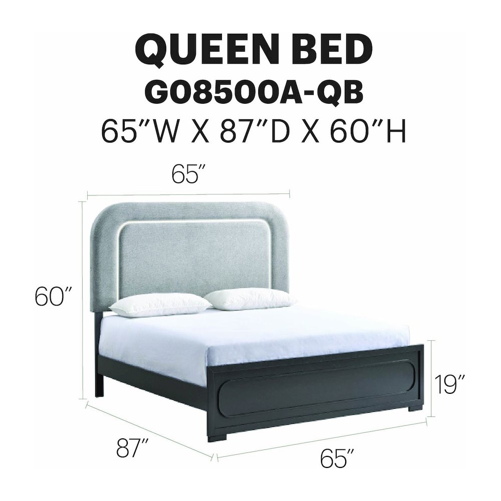 Glory Furniture Wave Queen Bed, Wenge. Picture 7