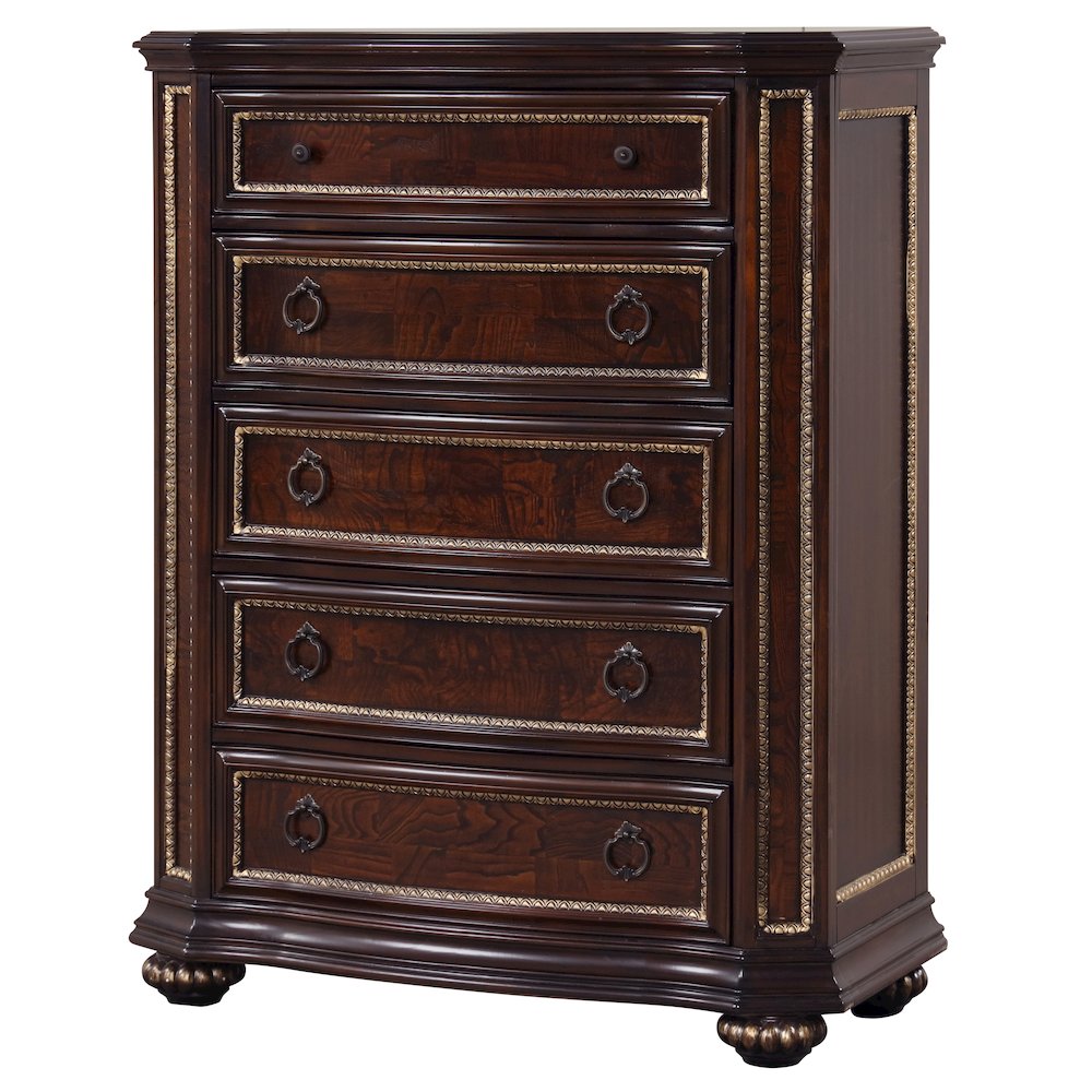Glory Furniture Paris Chest in Classic Cherry Color. Picture 1
