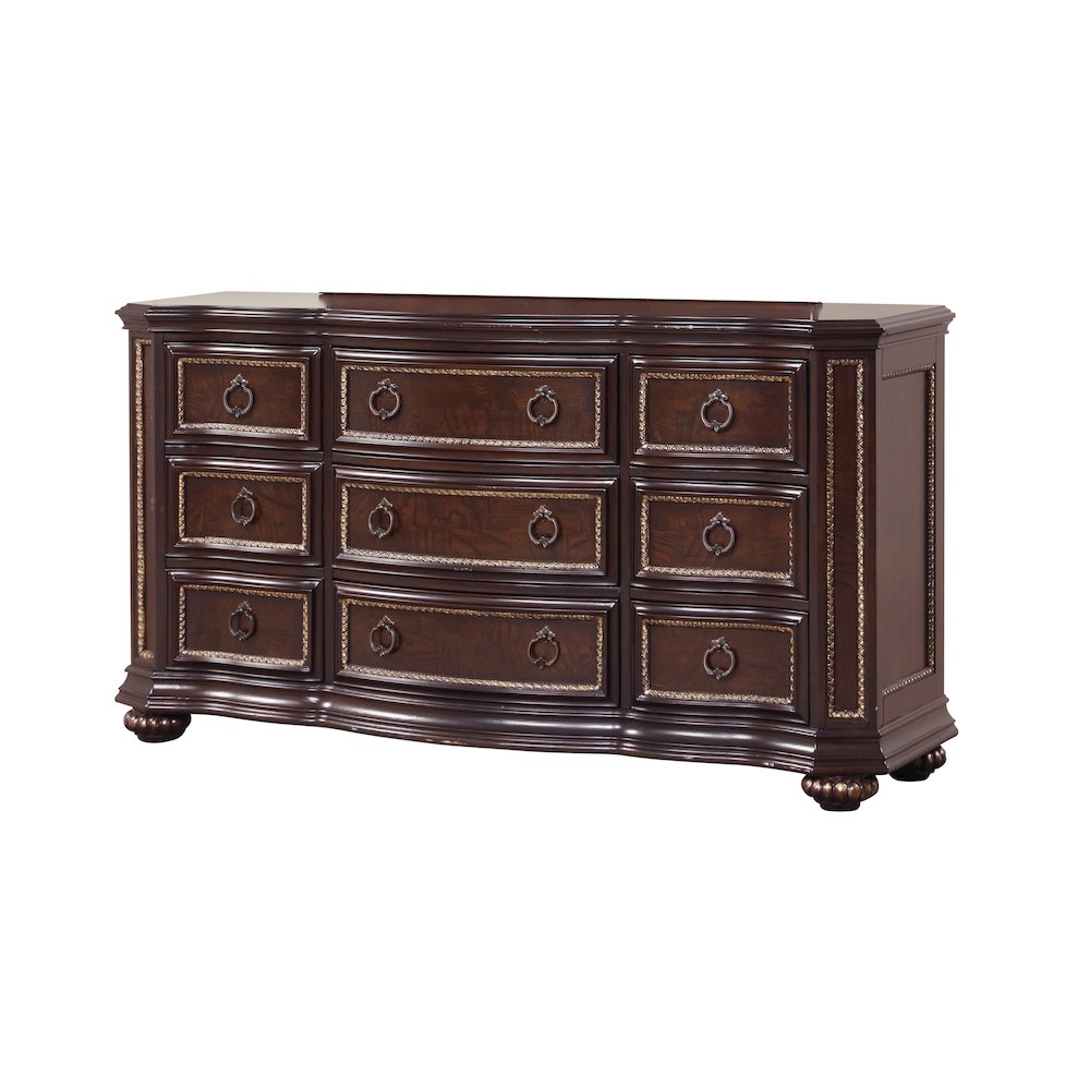 Glory Furniture Paris Dresser in Classic Cherry Color. Picture 1