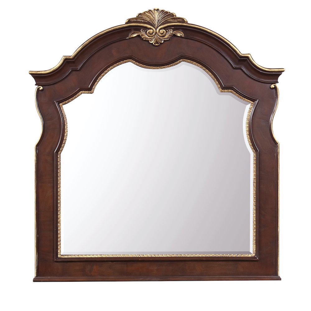 Glory Furniture Paris Mirror in Classic Cherry Color. Picture 2