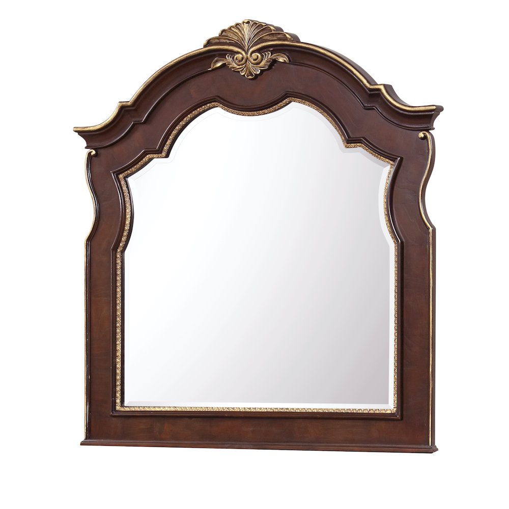 Glory Furniture Paris Mirror in Classic Cherry Color. Picture 3
