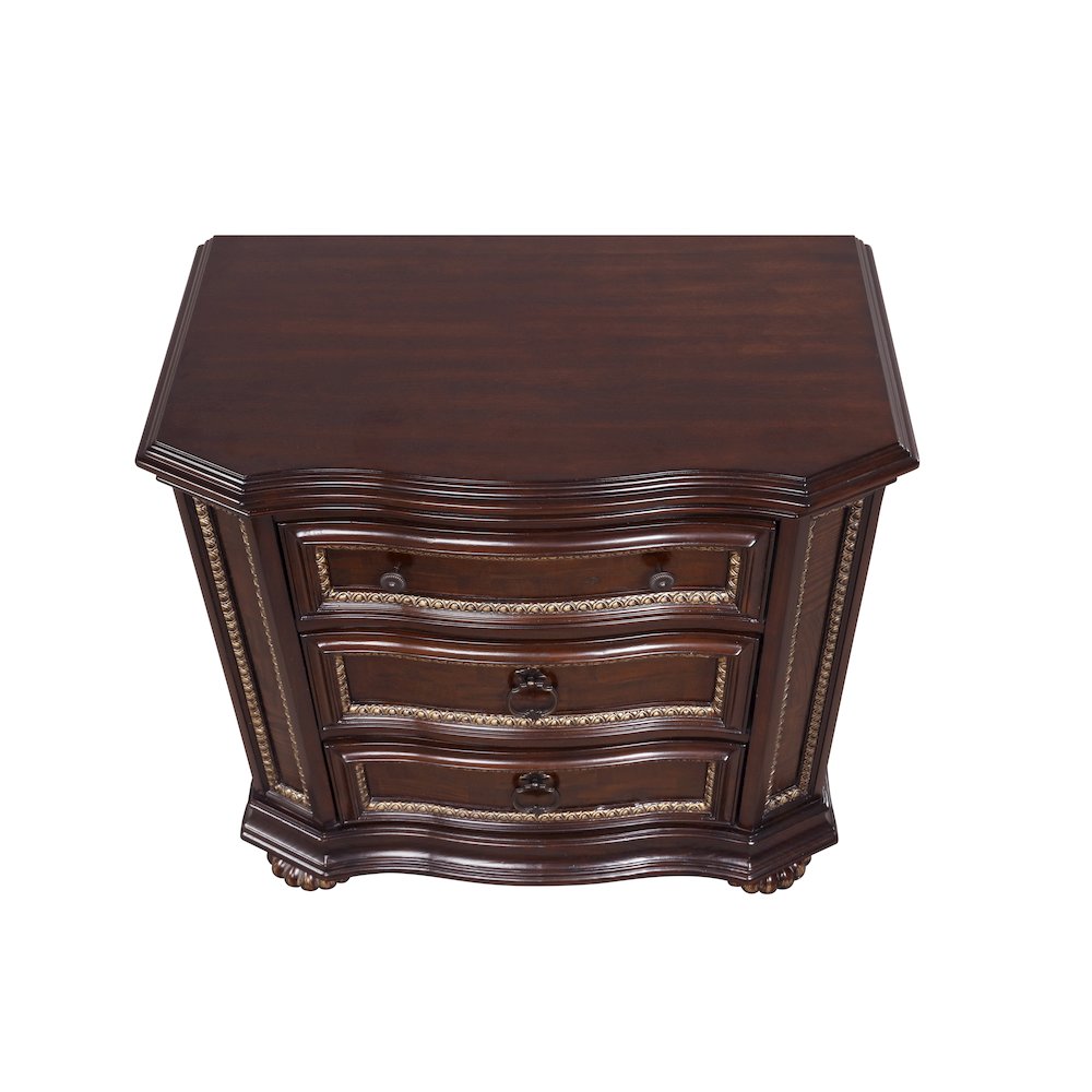 Glory Furniture Paris Night Stand in Classic Cherry Color. Picture 9