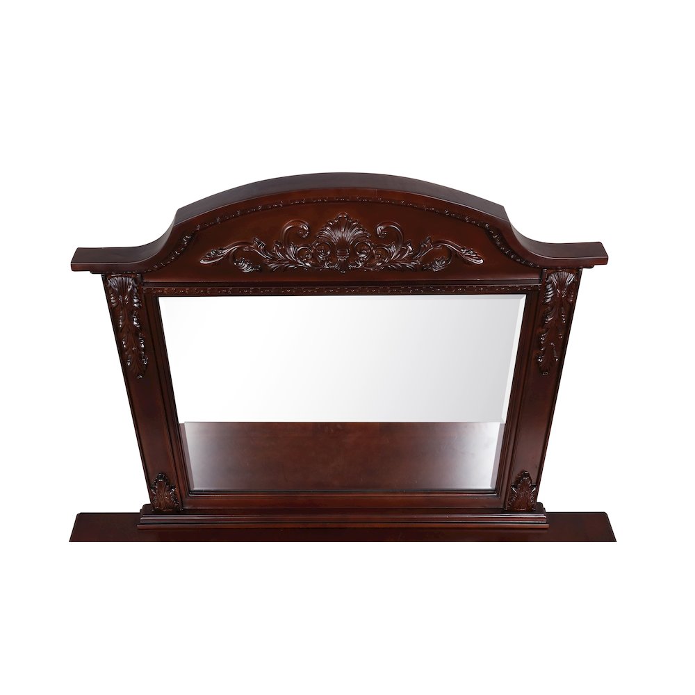 Glory Furniture Lyndon Mirror in Classic Cherry Color. Picture 5