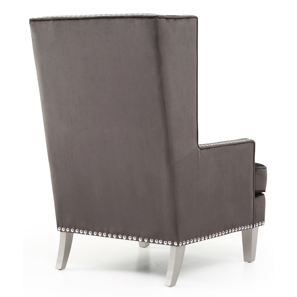 Glory Furniture Wilshire Accent Chair in Gray Color. Picture 4