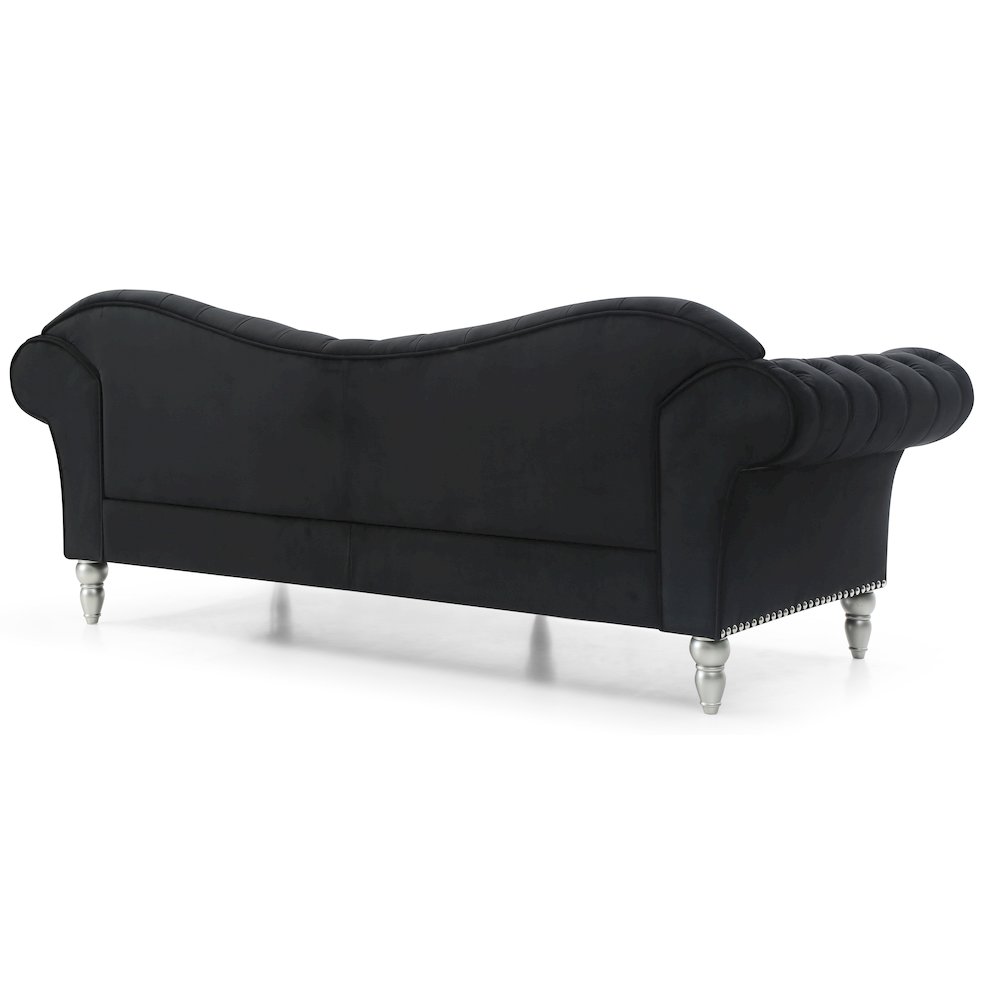 Glory Furniture Wilshire Sofa in Black Color. Picture 4