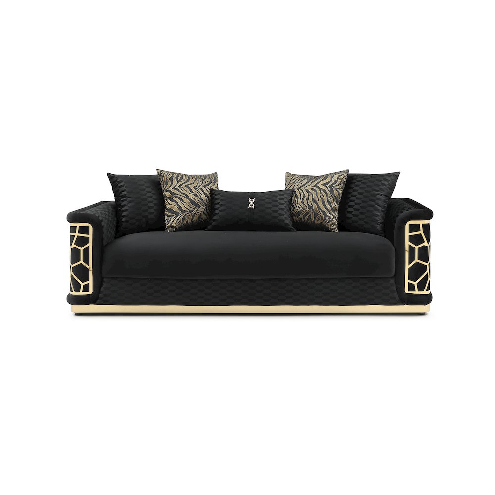 Glory Furniture Talia Sofa in Black Color. Picture 3