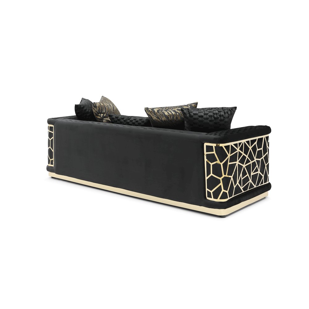 Glory Furniture Talia Sofa in Black Color. Picture 4