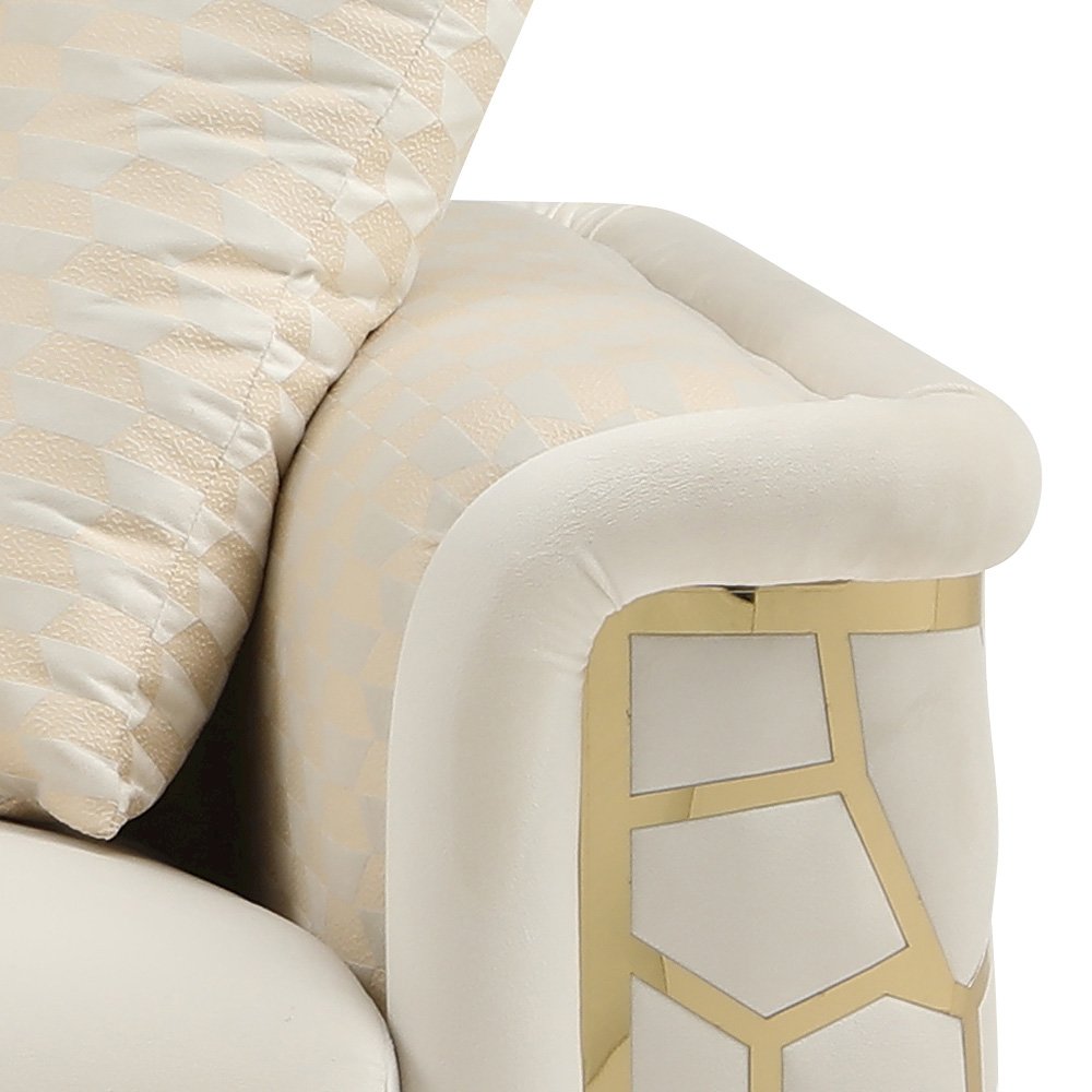 Glory Furniture Talia Loveseat in Ivory Color. Picture 5