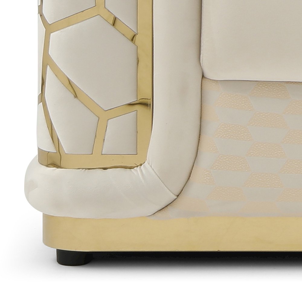 Glory Furniture Talia Loveseat in Ivory Color. Picture 6
