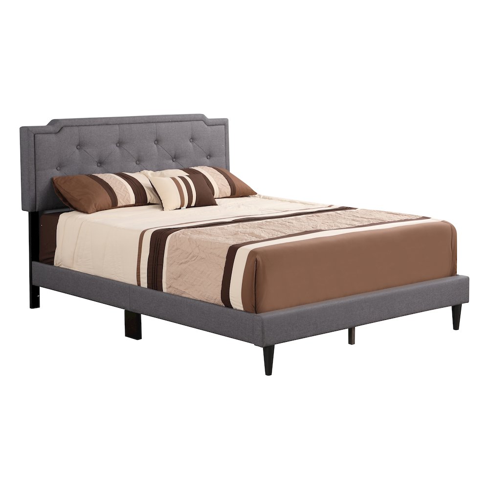 Glory Furniture Deb Queen Bed in Gray Color. Picture 1