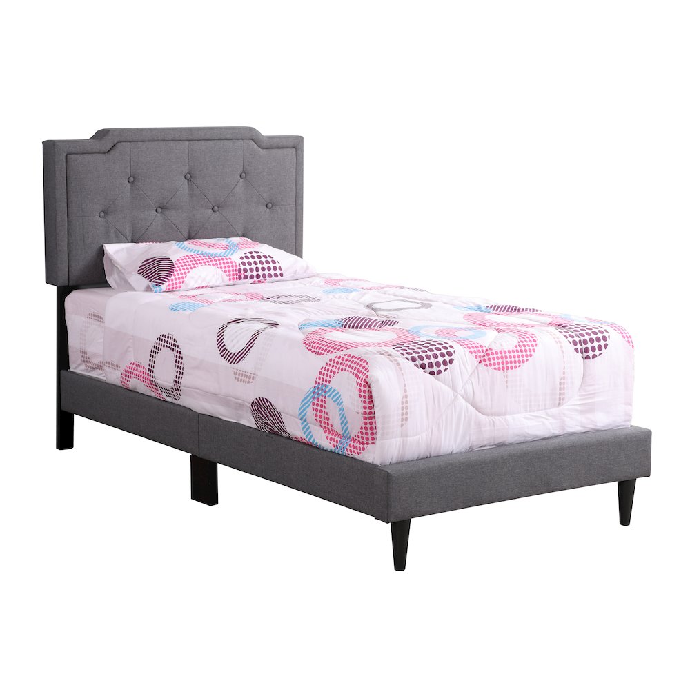 Glory Furniture Deb Twin Bed in Gray Color. Picture 1