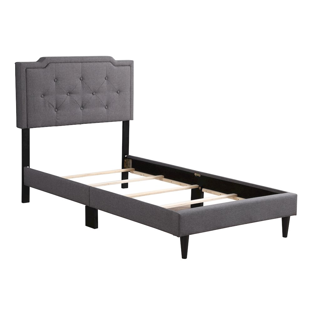 Glory Furniture Deb Twin Bed in Gray Color. Picture 3