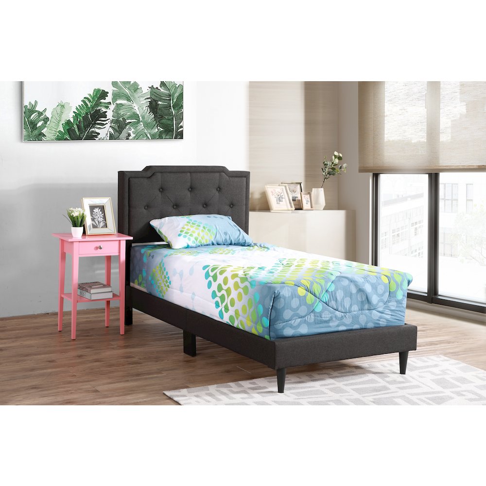 Glory Furniture Deb Twin Bed in Black Color. Picture 7