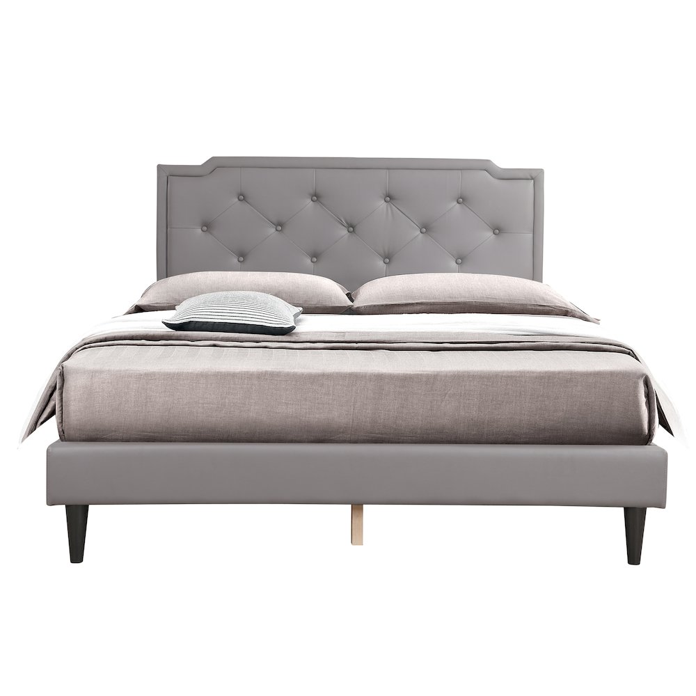 Glory Furniture Deb Queen Bed in Light Grey Color. Picture 2