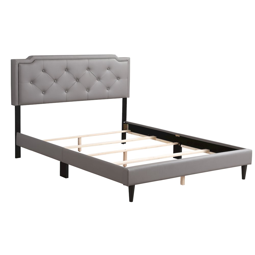 Glory Furniture Deb Queen Bed in Light Grey Color. Picture 3