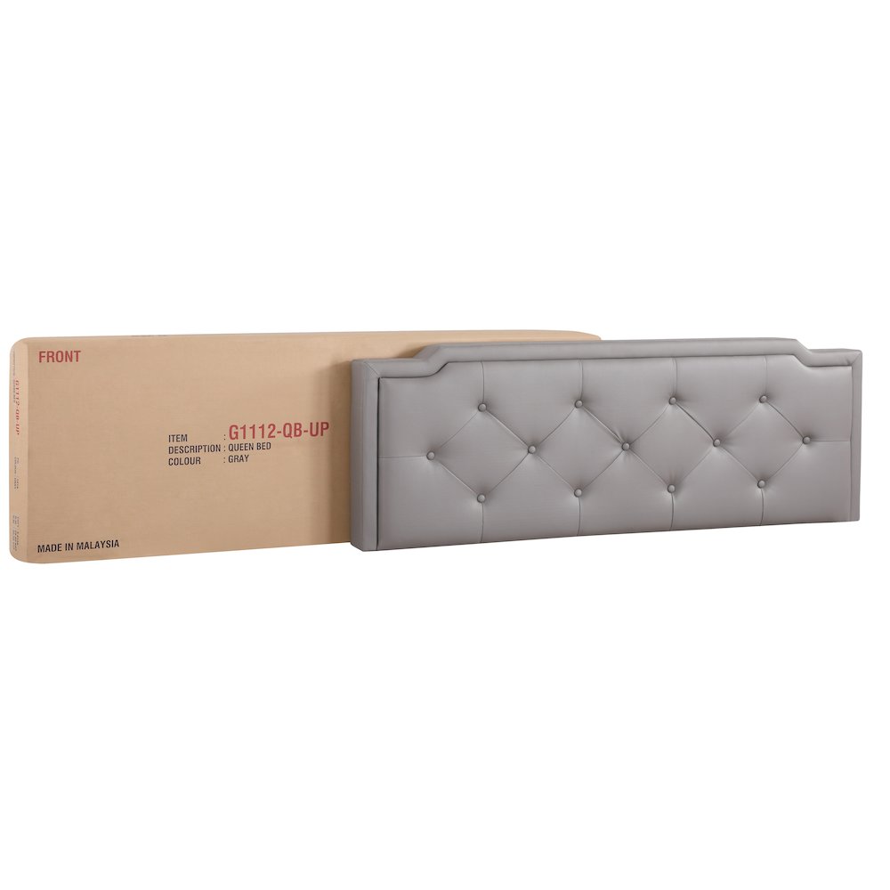 Glory Furniture Deb Queen Bed in Light Grey Color. Picture 5