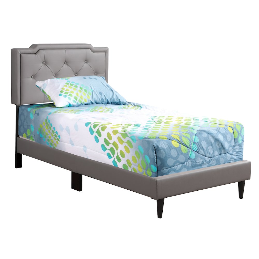 Glory Furniture Deb Twin Bed in Light Grey Color. Picture 1