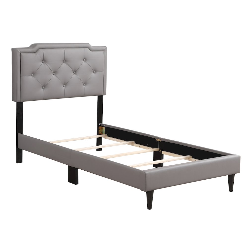 Glory Furniture Deb Twin Bed in Light Grey Color. Picture 3