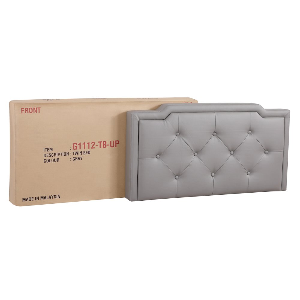 Glory Furniture Deb Twin Bed in Light Grey Color. Picture 5