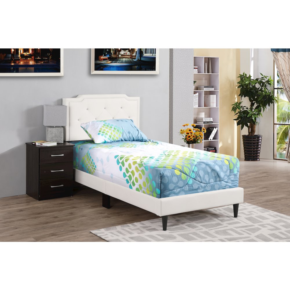 Glory Furniture Deb Twin Bed in White Color. Picture 7