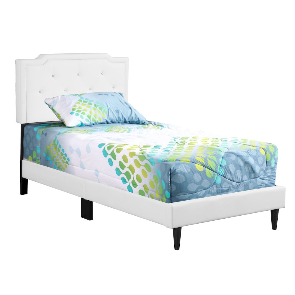 Glory Furniture Deb Twin Bed in White Color. Picture 1