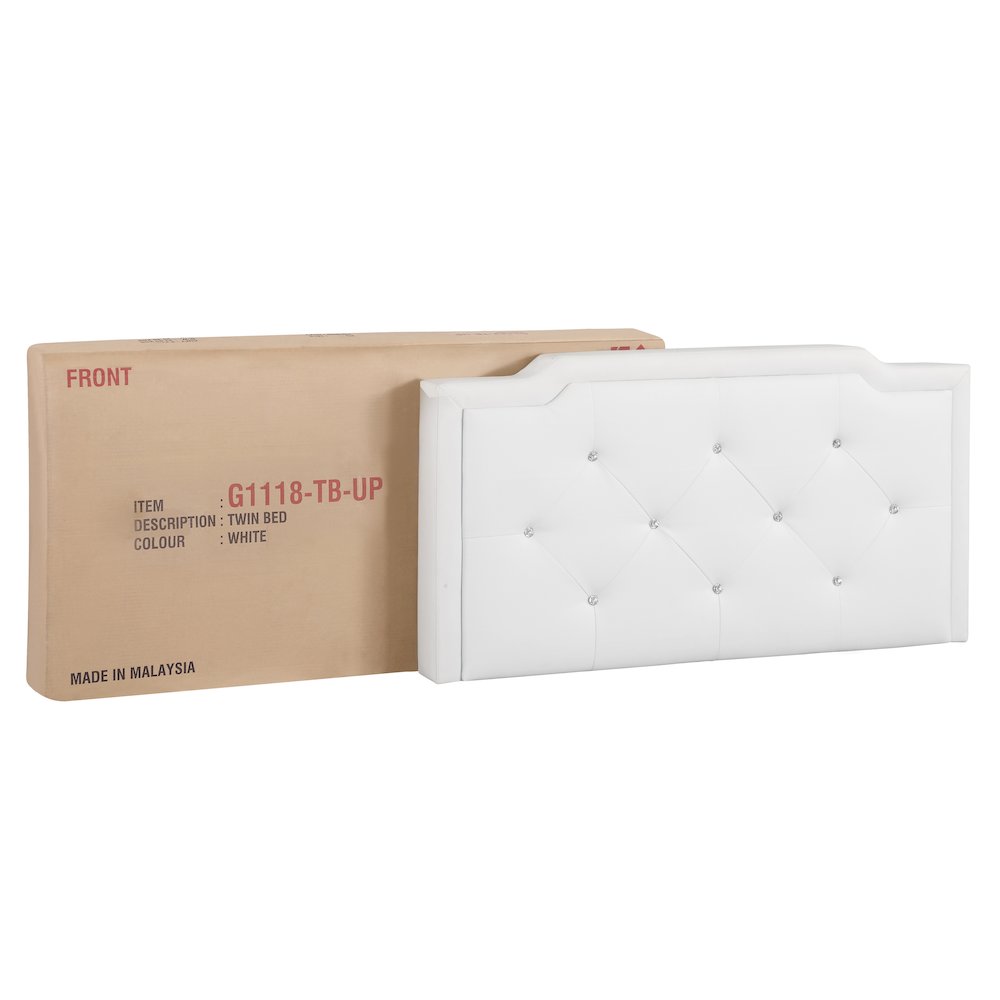 Glory Furniture Deb Twin Bed in White Color. Picture 5