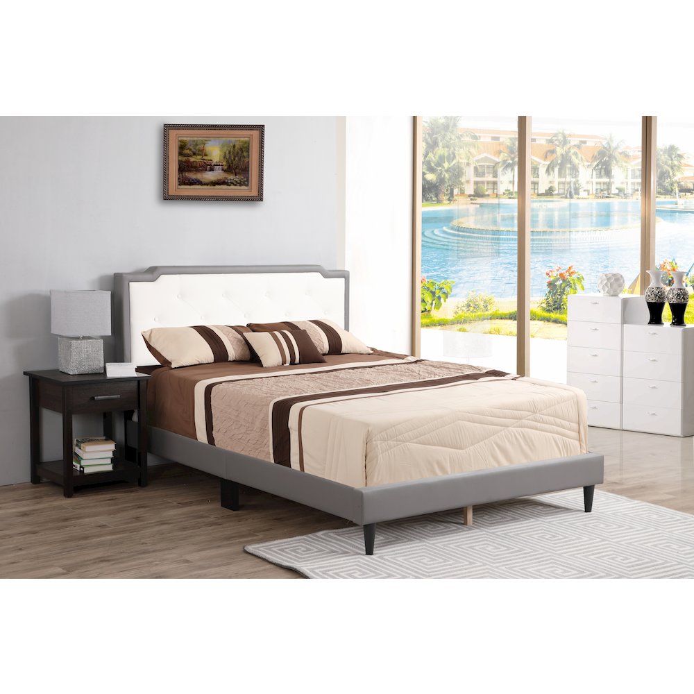 Glory Furniture Deb   Queen Bed - All In One Box, Gray. Picture 2
