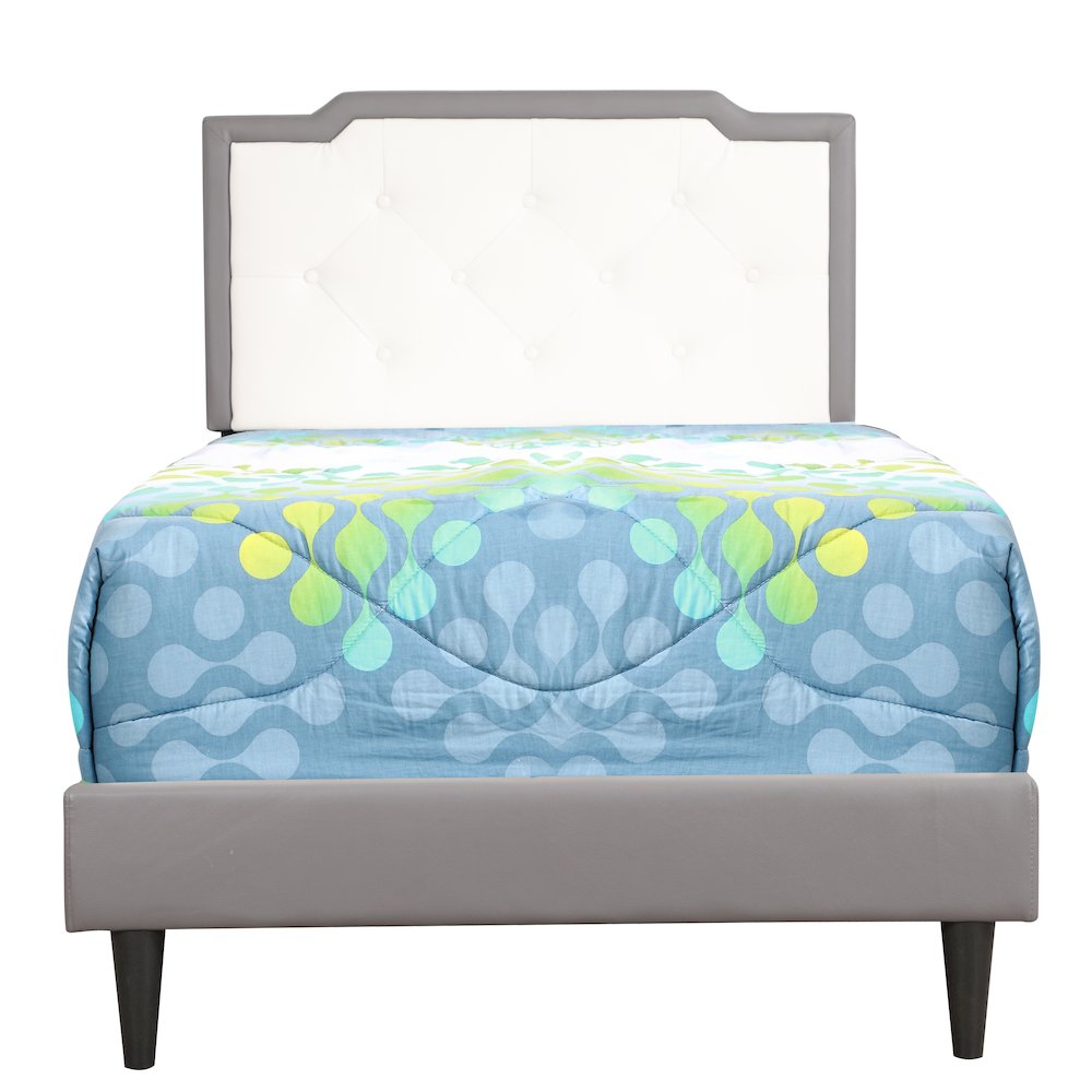 Glory Furniture Deb Twin Bed in Light Grey Color. Picture 2