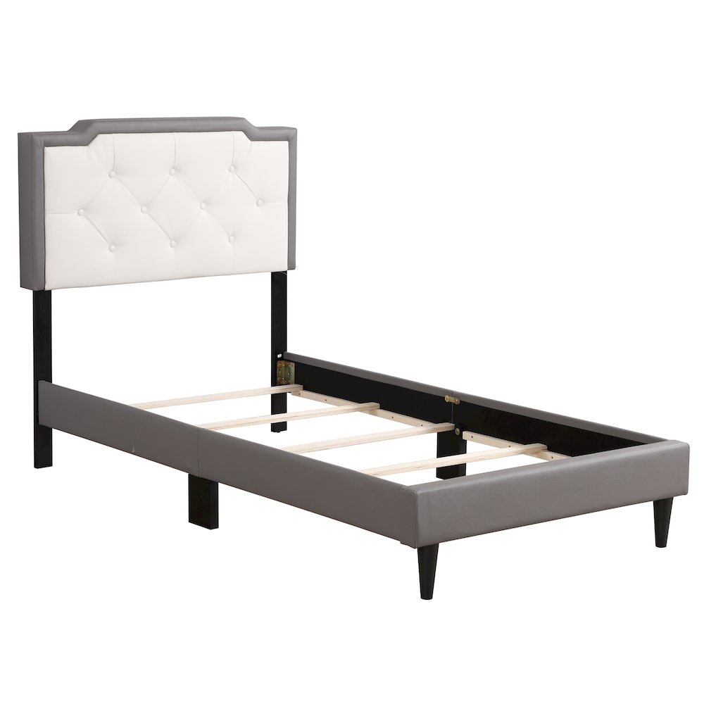 Glory Furniture Deb Twin Bed in Light Grey Color. Picture 3