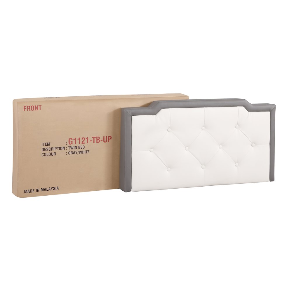 Glory Furniture Deb Twin Bed in Light Grey Color. Picture 5