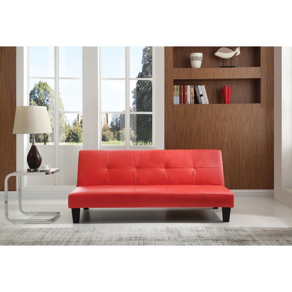 Glory Furniture Alan Sofa Bed in Red Color. Picture 5