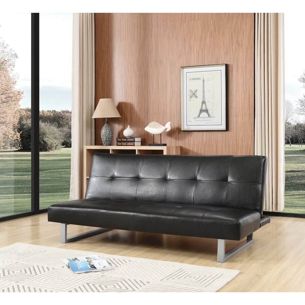 Glory Furniture Chroma Sofa Bed in Black Color. Picture 6