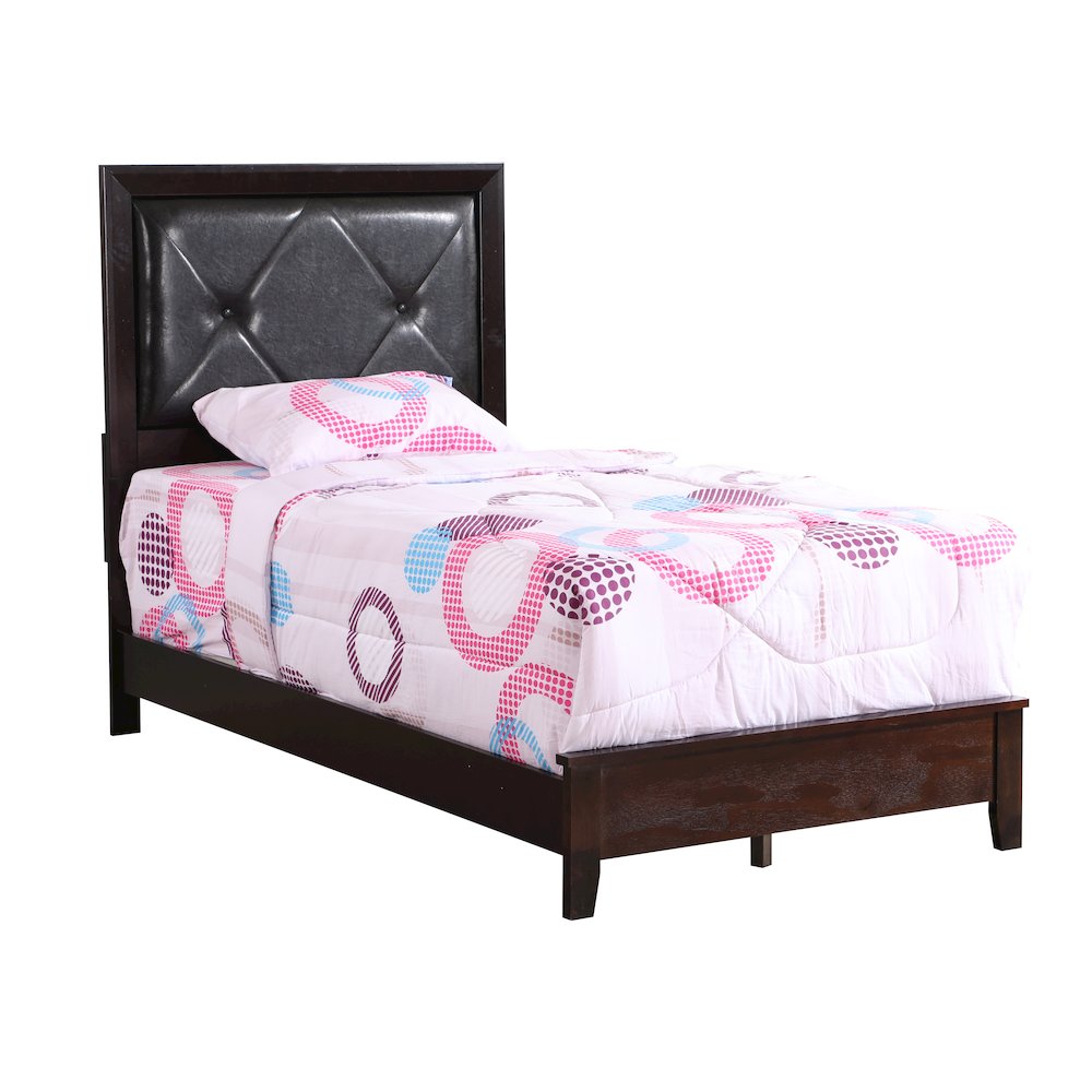 Glory Furniture Primo Twin Bed in Espresso Color. Picture 1
