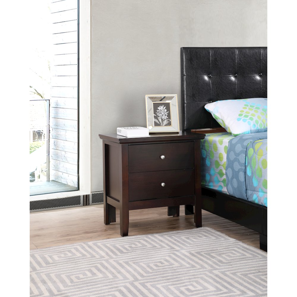 Glory Furniture Primo   Nightstand, Espresso. Picture 7
