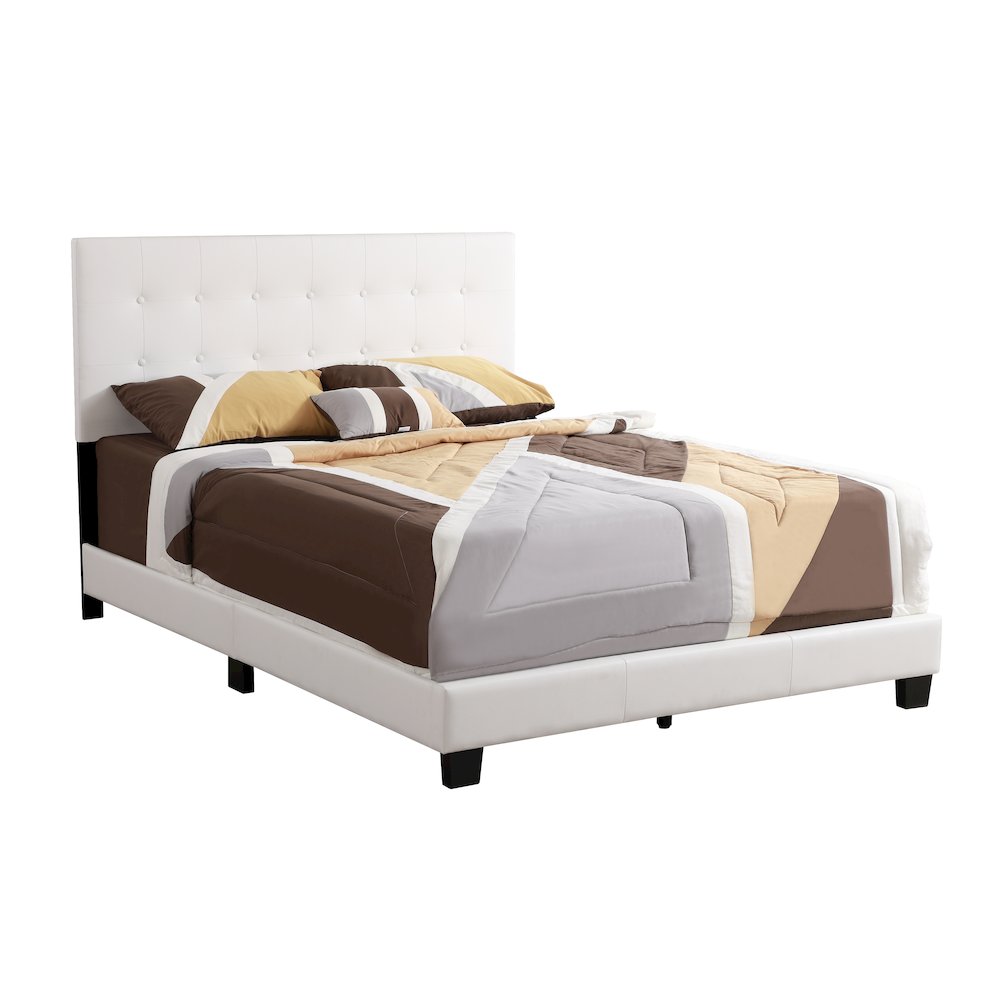 Glory Furniture Caldwell Queen Bed in White Color. Picture 1