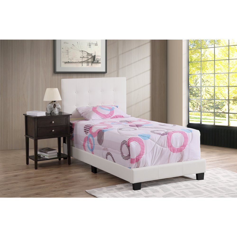 Glory Furniture Caldwell Twin Bed in White Color. Picture 7