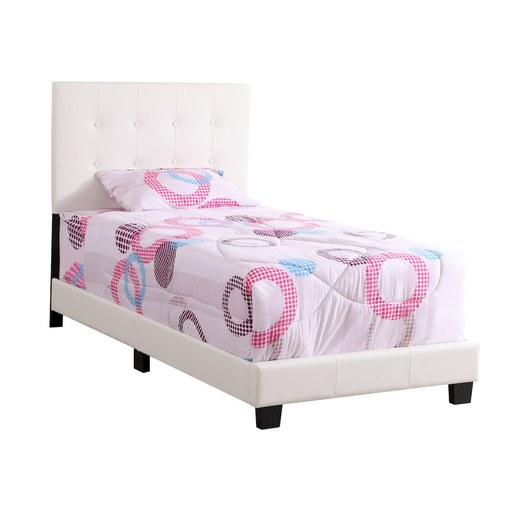 Glory Furniture Caldwell Twin Bed in White Color. Picture 1